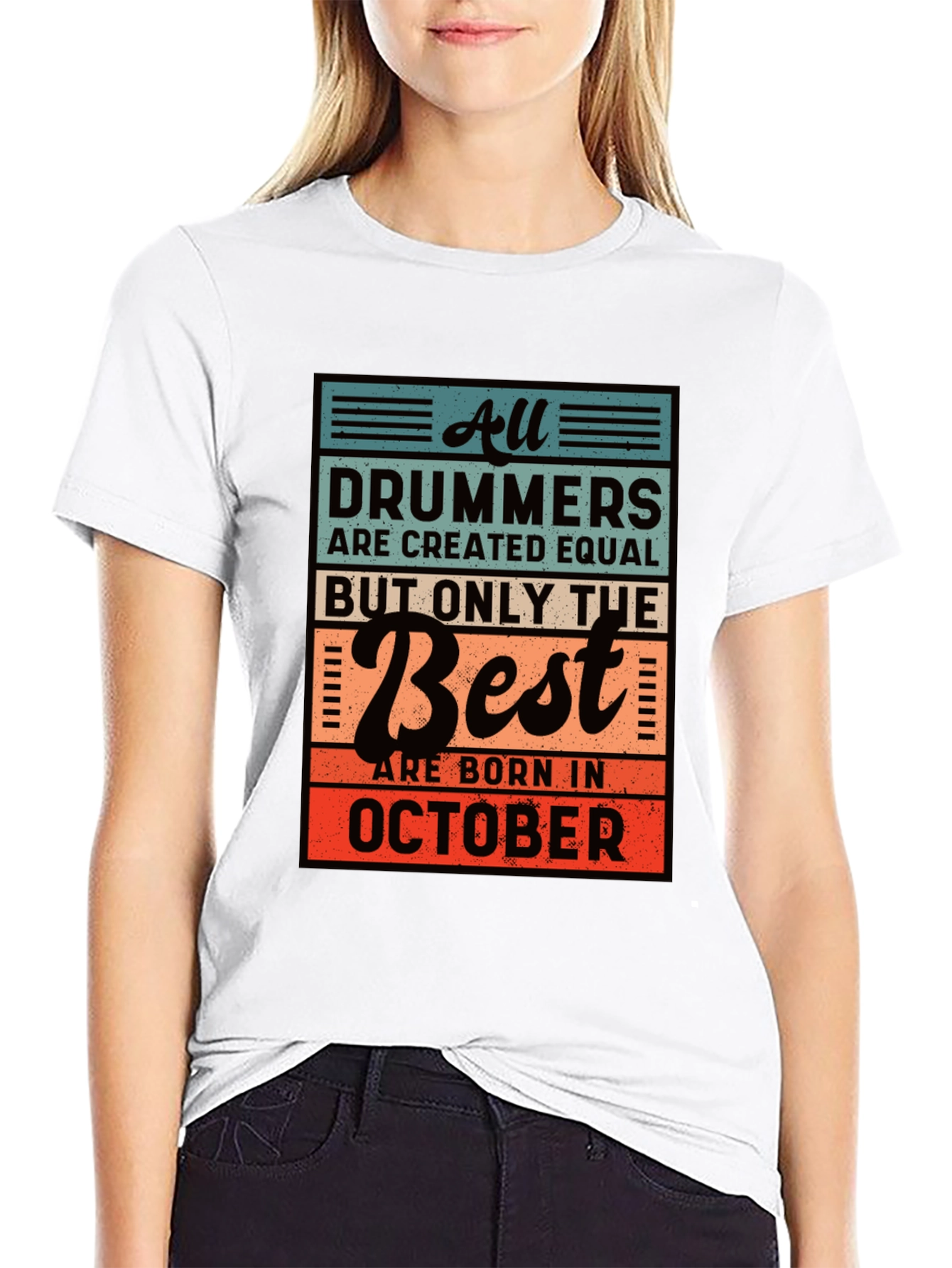 October Birthday Drummer T-Shirt - Best Drummers Are Born In October