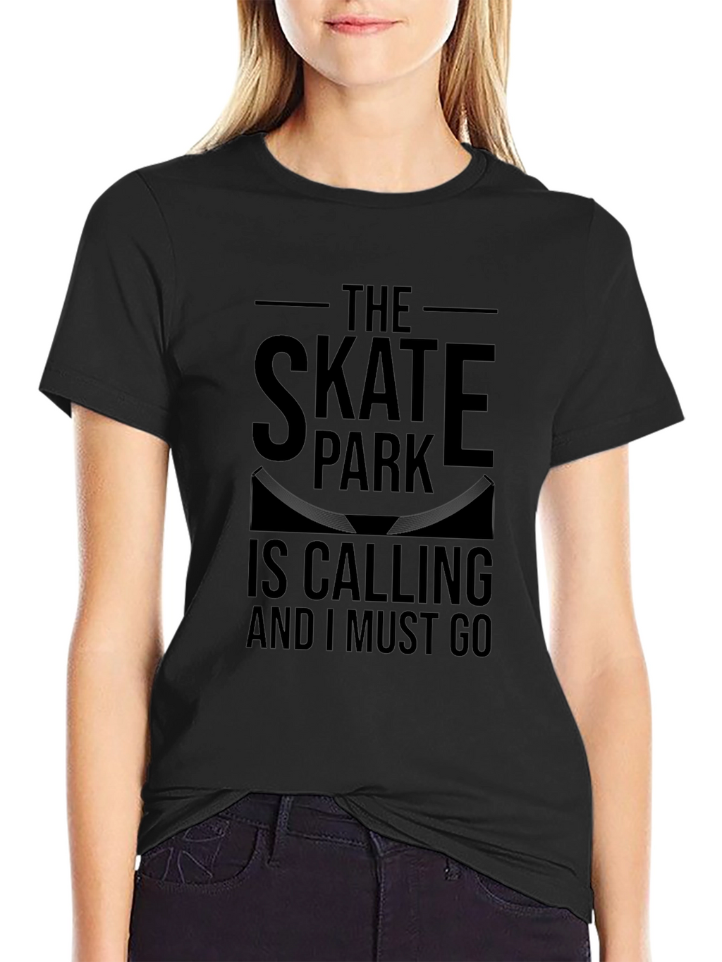 The Skate Park is Calling Black T-Shirt