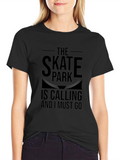 The Skate Park is Calling Black T-Shirt