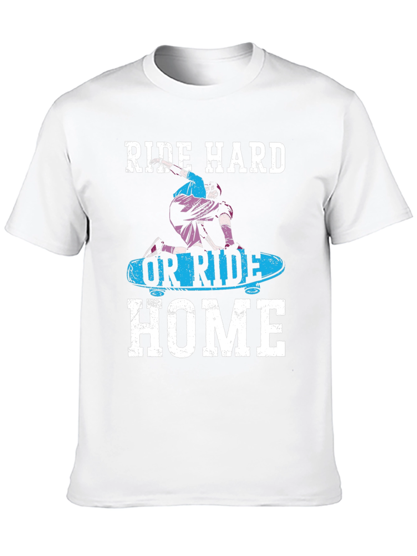 Ride Hard T-Shirt - Skateboarder Design