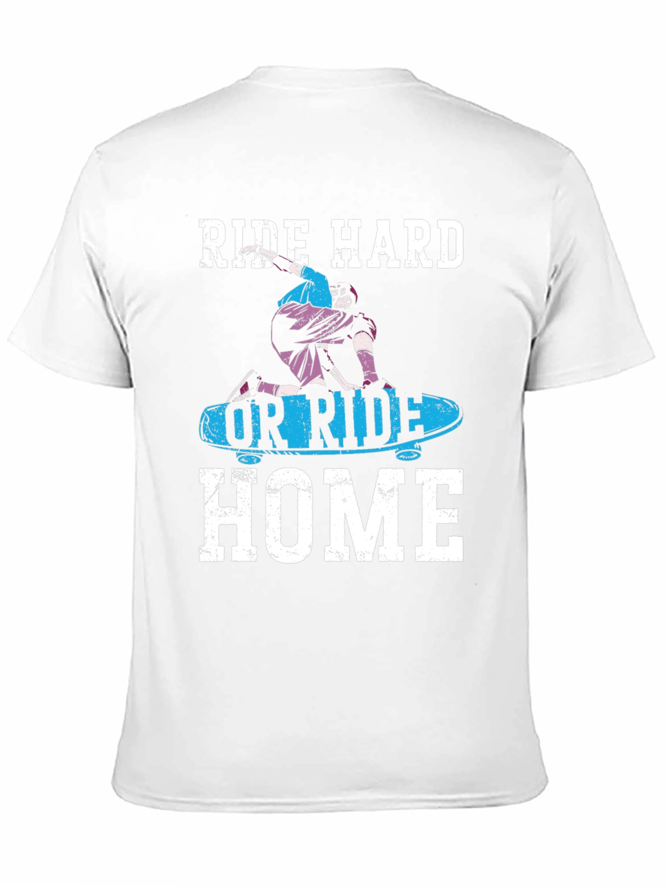 Ride Hard T-Shirt - Skateboarder Design