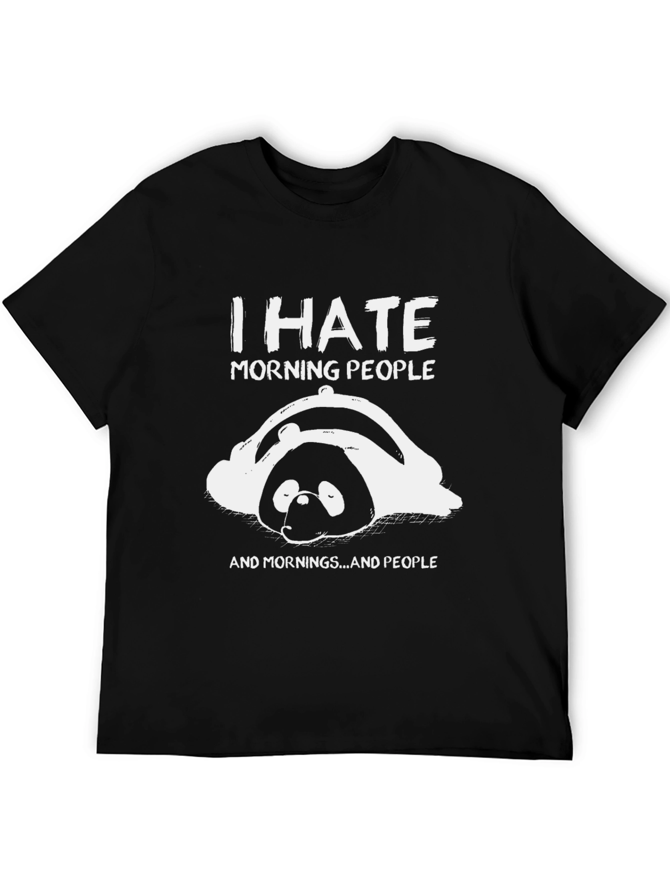I Hate Morning People Panda Graphic Tee