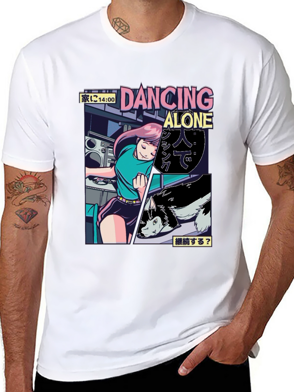 Dancing Alone Anime Graphic Tee