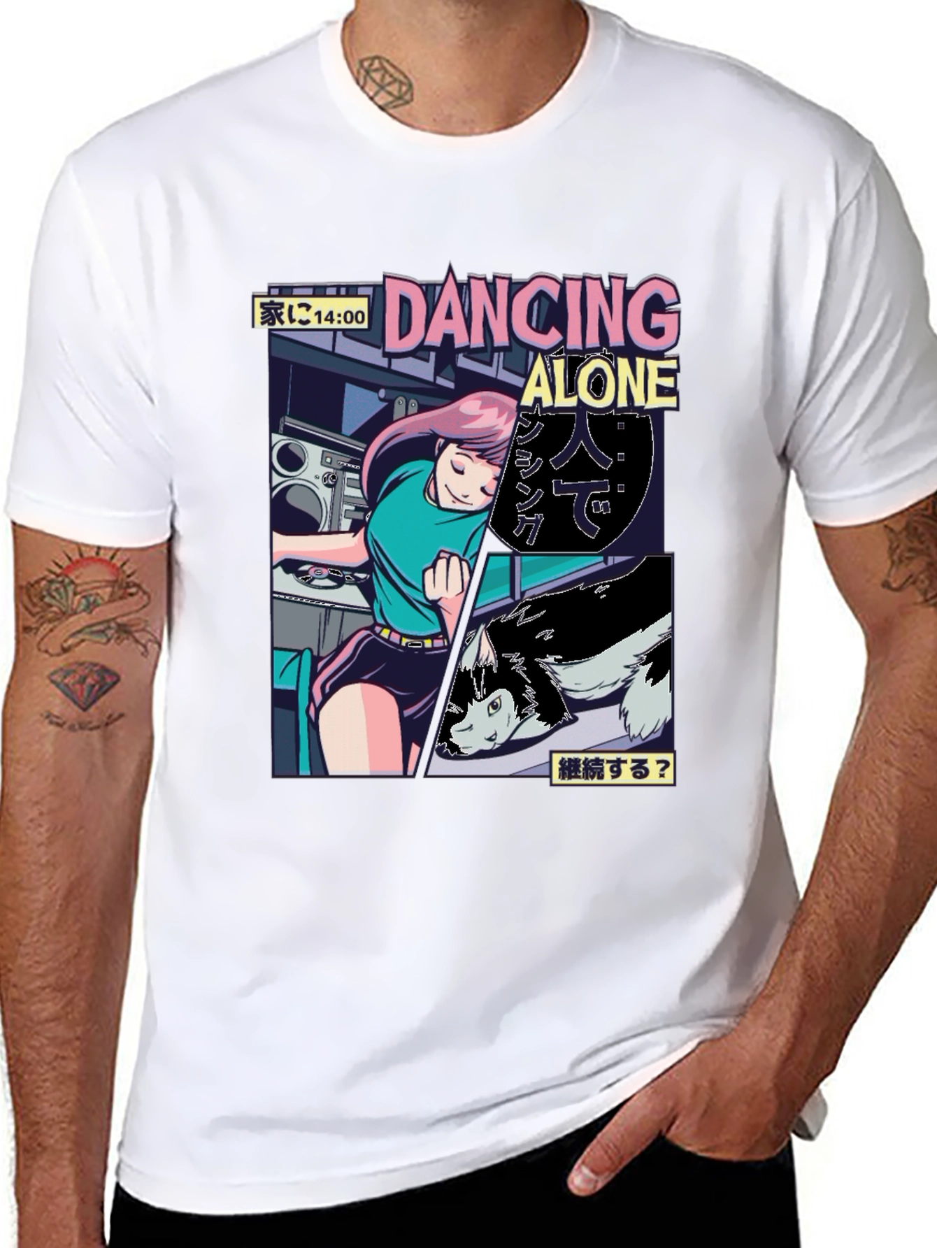 Dancing Alone Anime Graphic Tee