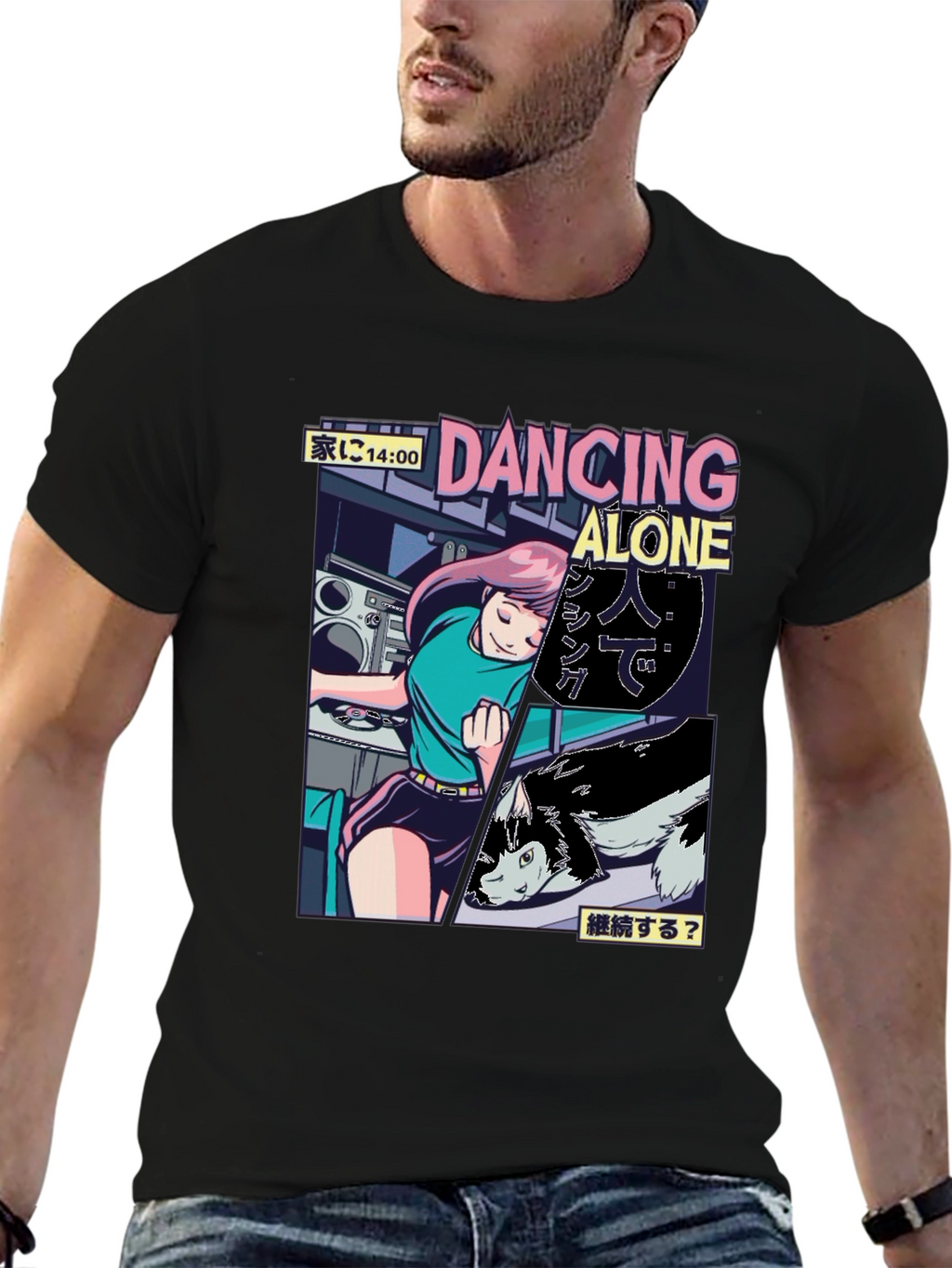 Dancing Alone Anime Graphic Tee