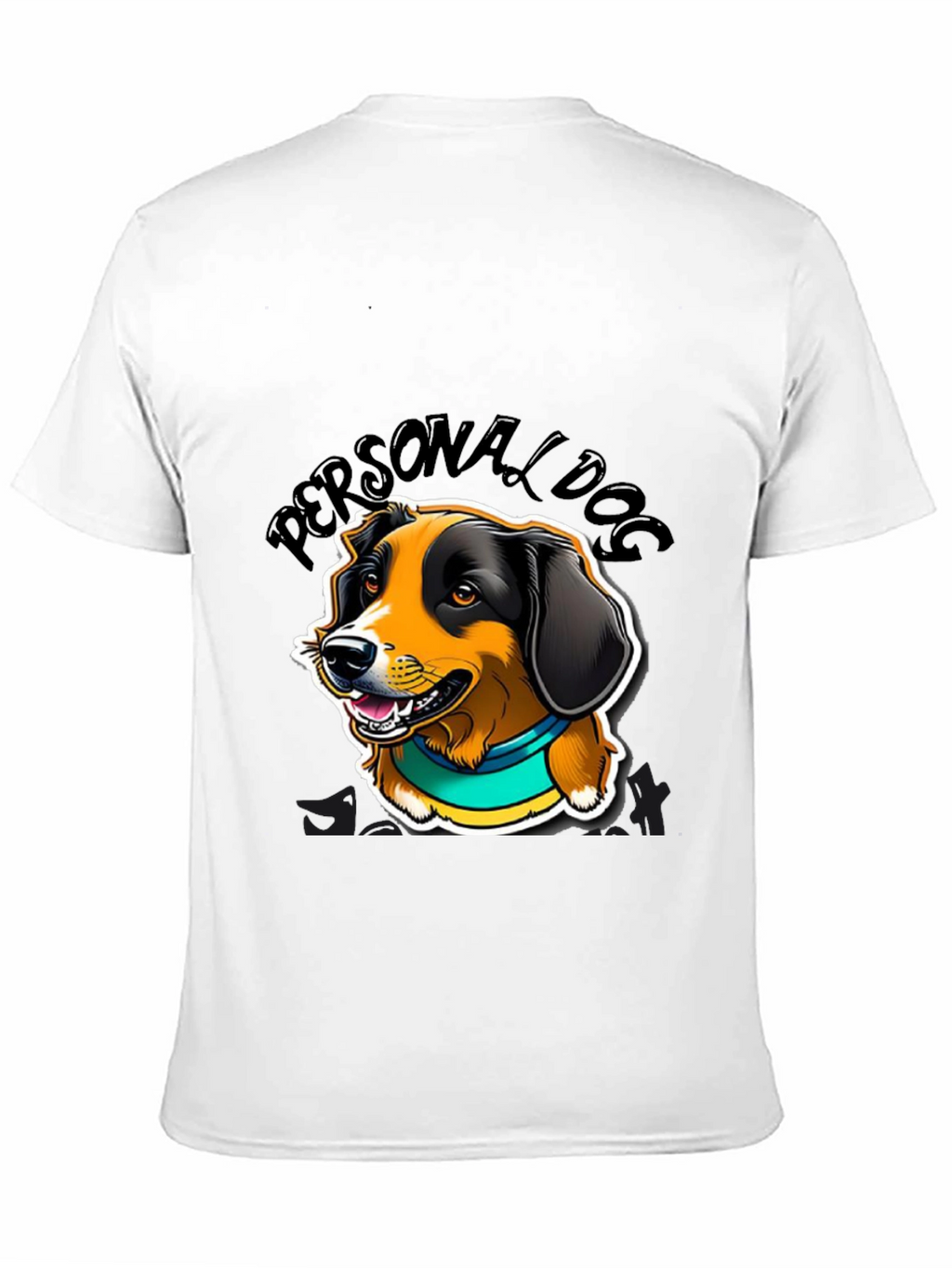 Personal Dog Graphic Tee - Black Cotton Blend