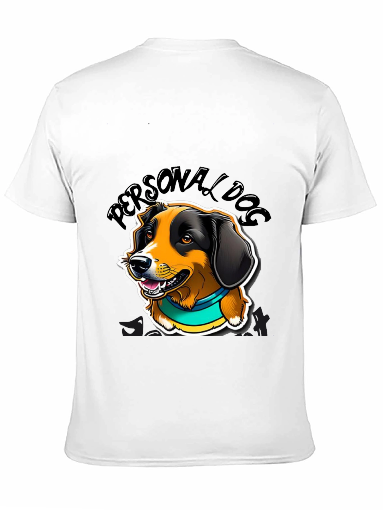 Personal Dog Graphic Tee - Black Cotton Blend