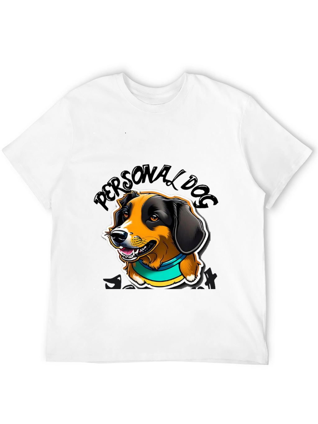 Personal Dog Graphic Tee - Black Cotton Blend