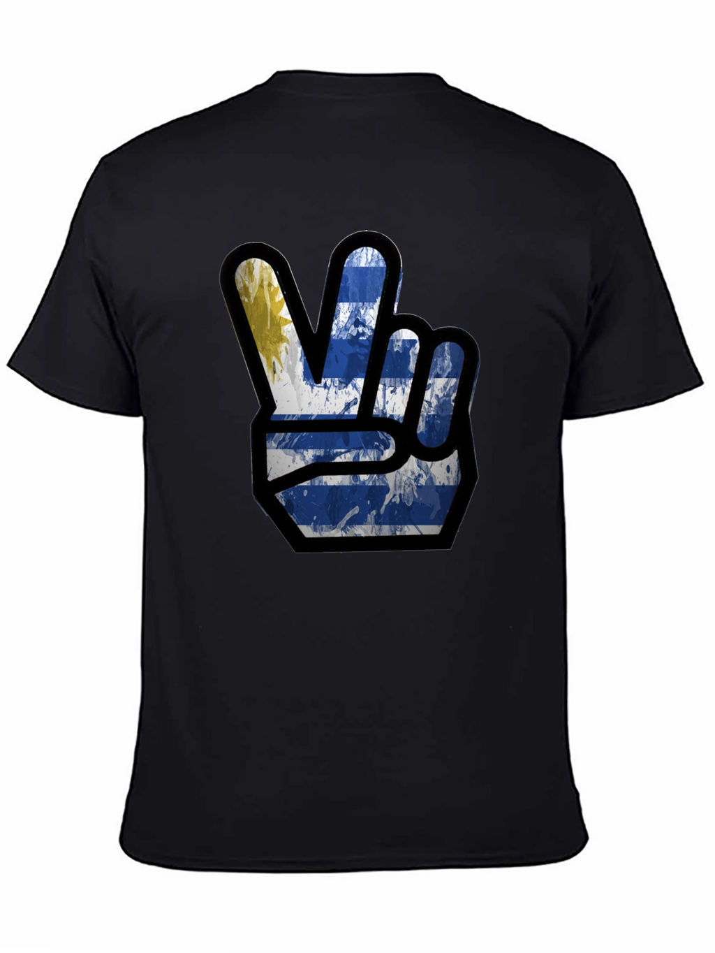 Uruguay Flag Peace Sign Graphic Tee