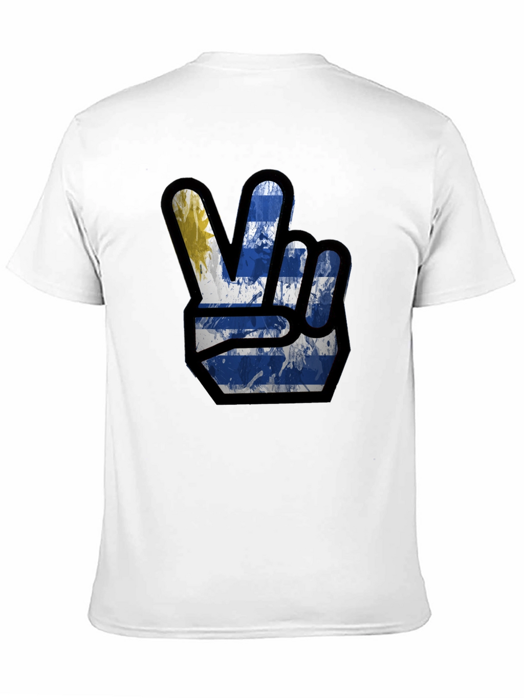 Uruguay Flag Peace Sign Graphic Tee