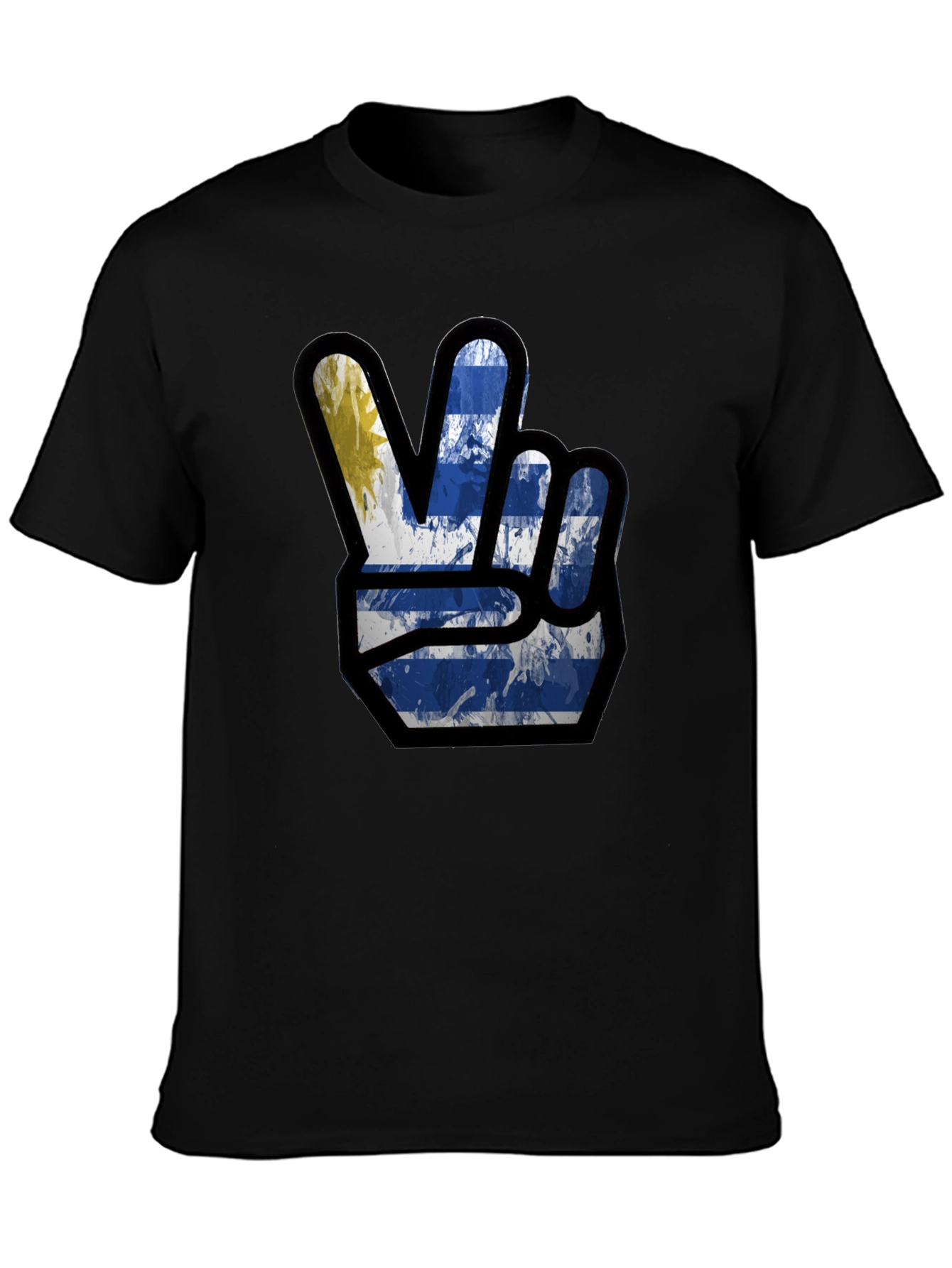 Uruguay Flag Peace Sign Graphic Tee