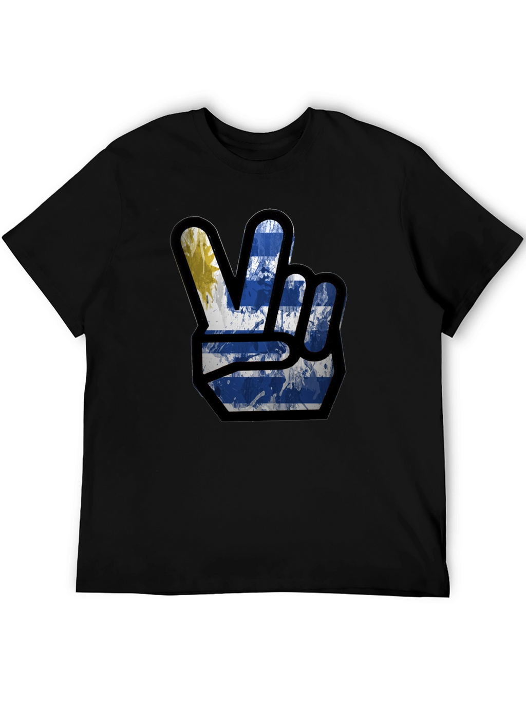 Uruguay Flag Peace Sign Graphic Tee