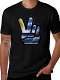 Uruguay Flag Peace Sign Graphic Tee