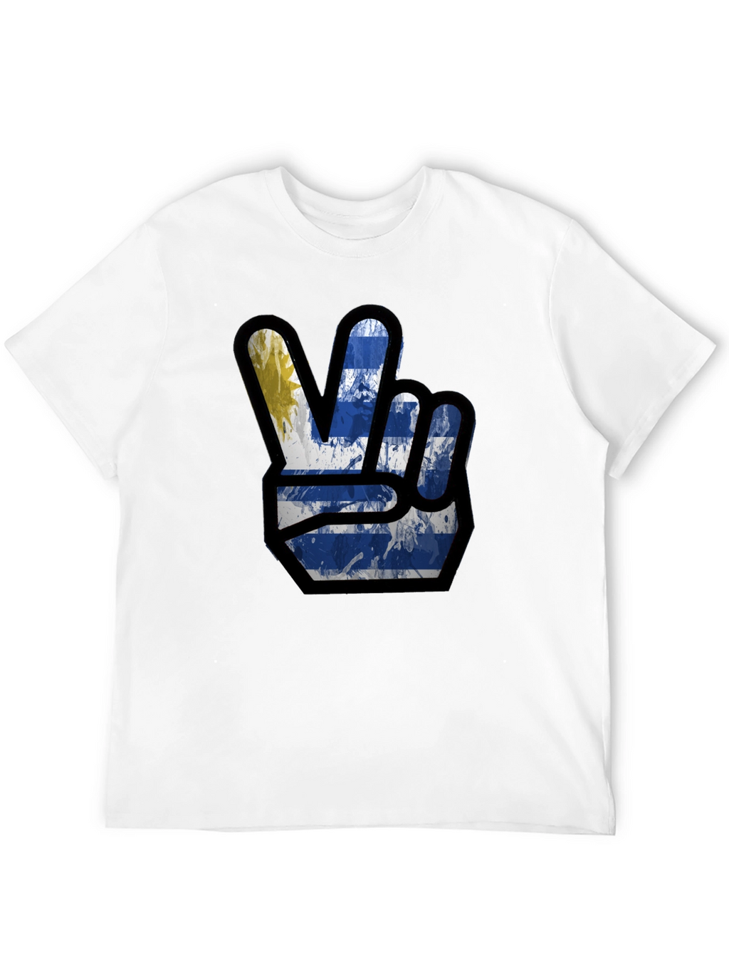 Uruguay Flag Peace Sign Graphic Tee