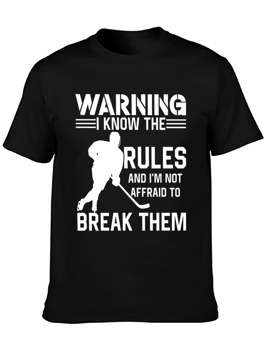 Warning Hockey Rules Funny T-Shirt
