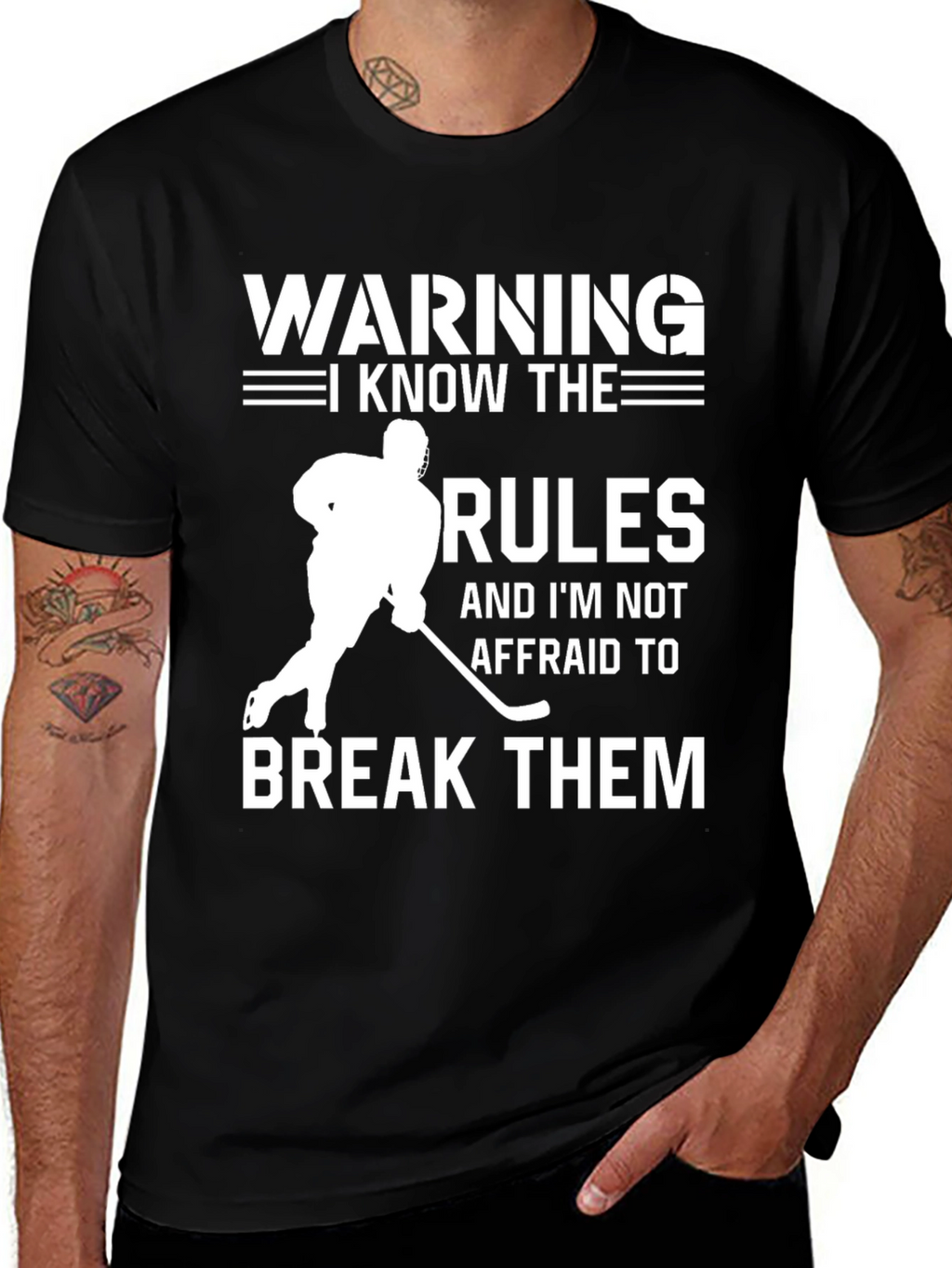 Warning Hockey Rules Funny T-Shirt