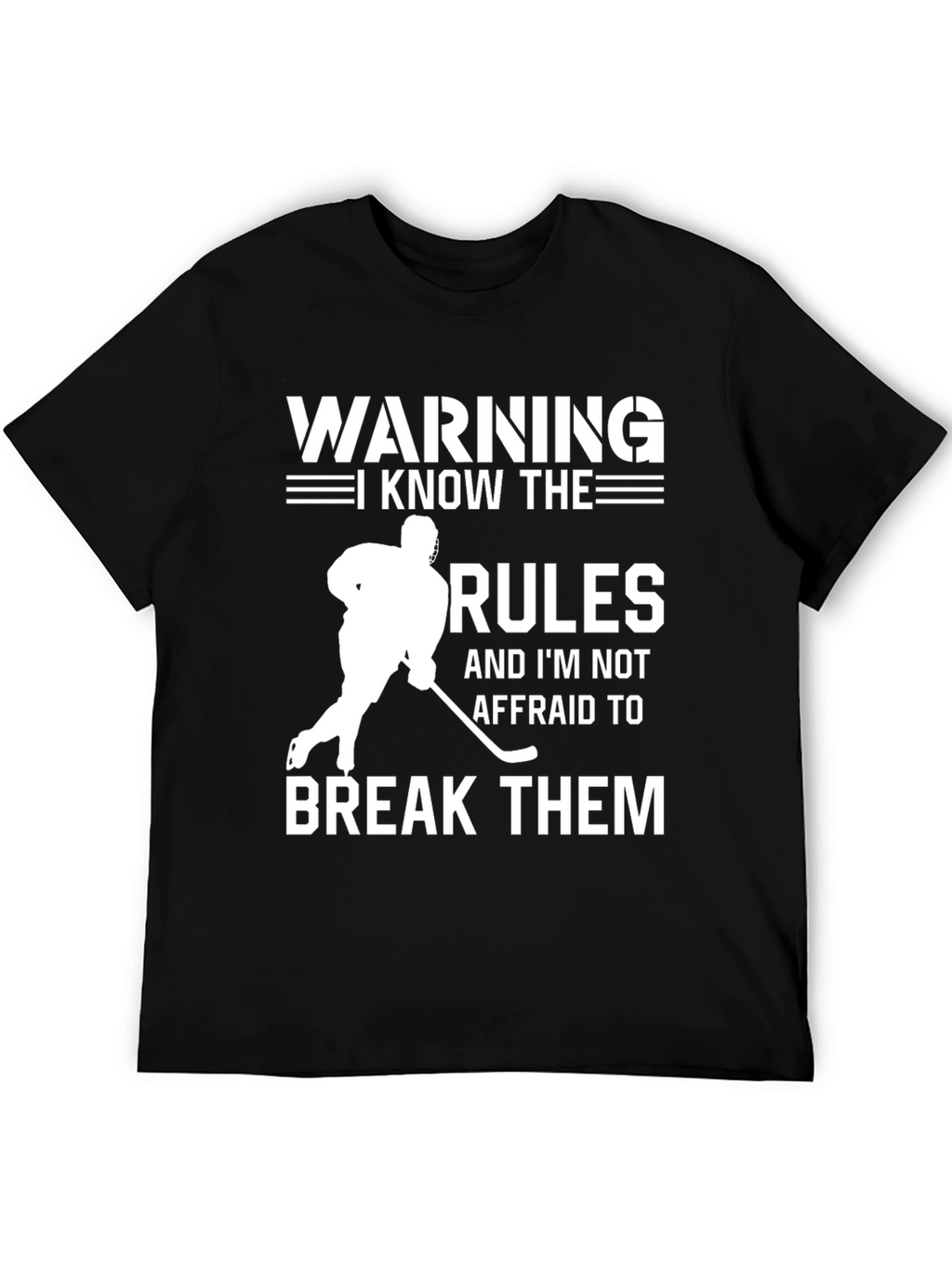 Warning Hockey Rules Funny T-Shirt