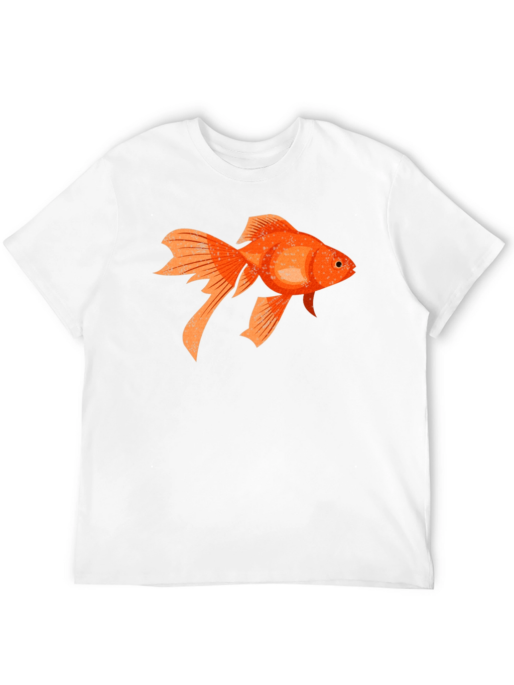 Goldfish Graphic Print Black Cotton T-Shirt