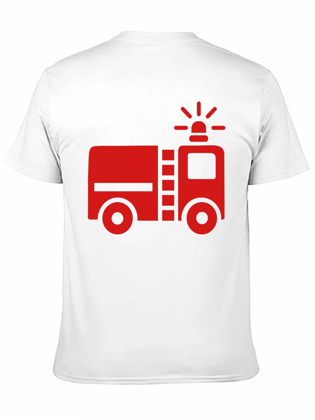 Fire Truck Graphic T-Shirt - Black Cotton Tee