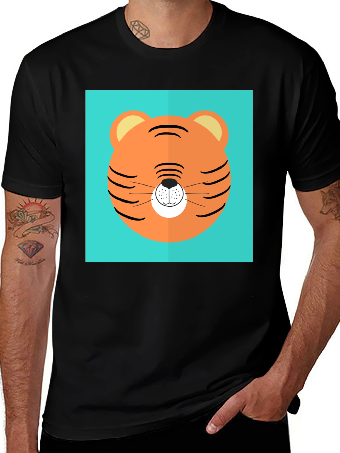 Tiger Graphic Tee - Cool Black Shirt