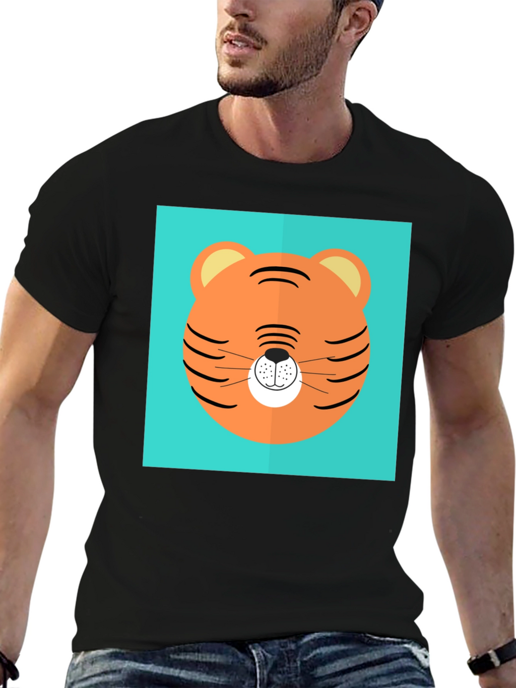Tiger Graphic Tee - Cool Black Shirt