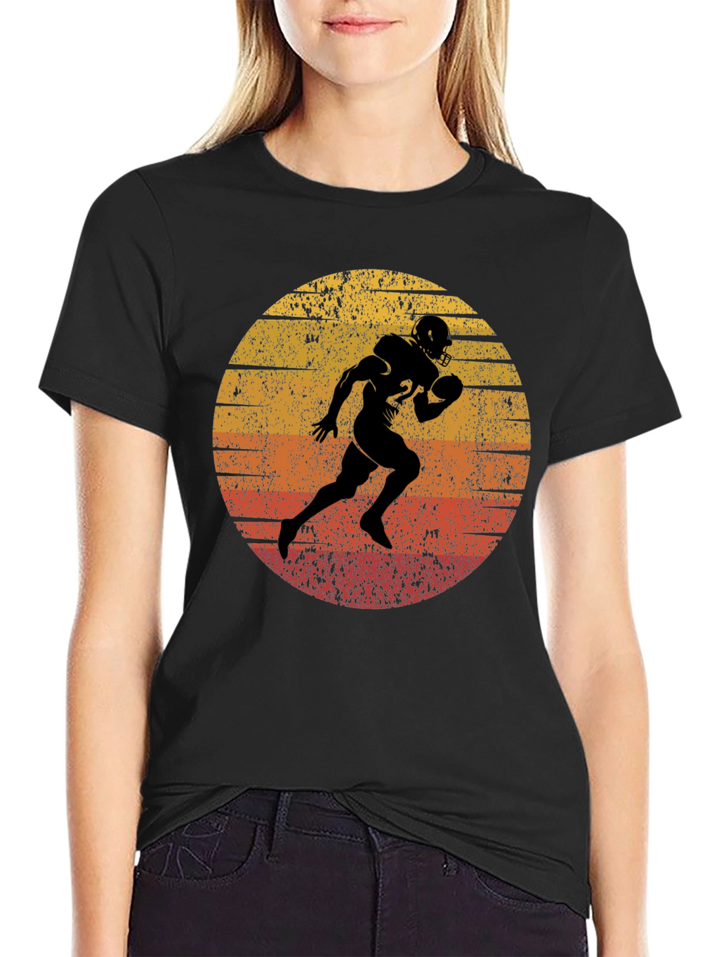 Retro Football Player Graphic Tee