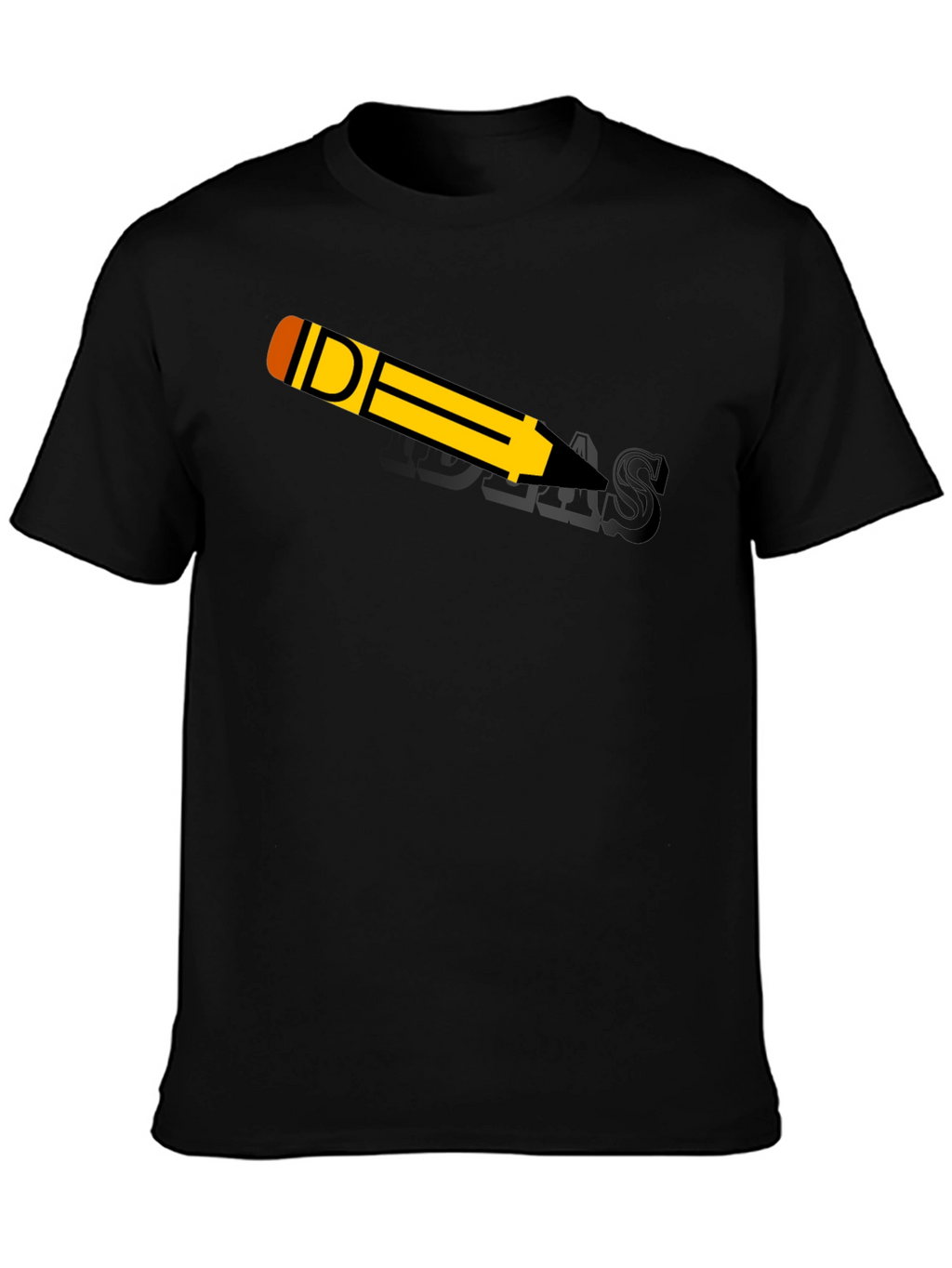 Ideas Pencil Black Graphic T-Shirt