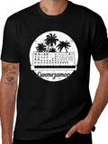 Synthwave T-Shirt: Retro Synth & Palm Trees