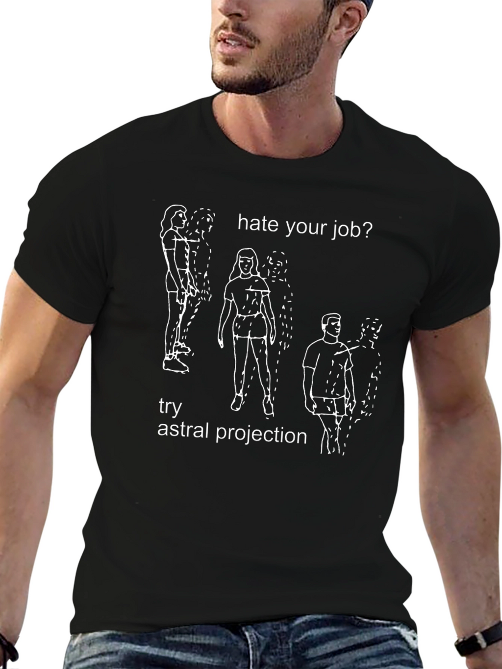 Astral Projection Graphic Tee - Black