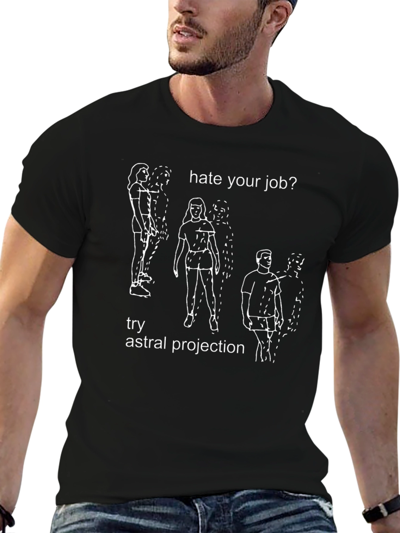 Astral Projection Graphic Tee - Black