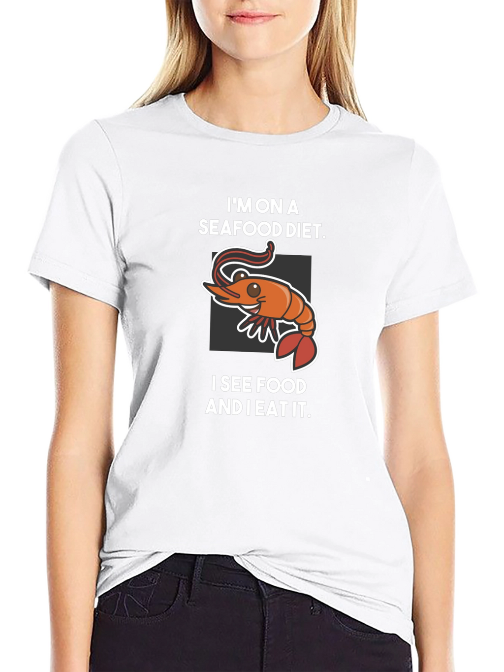 Seafood Diet Graphic T-Shirt - Funny Foodie Tee