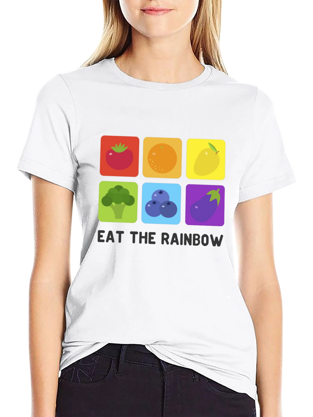 Eat The Rainbow T-Shirt Graphic Vegan Tee