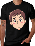 Cartoon Character Graphic Black T-Shirt