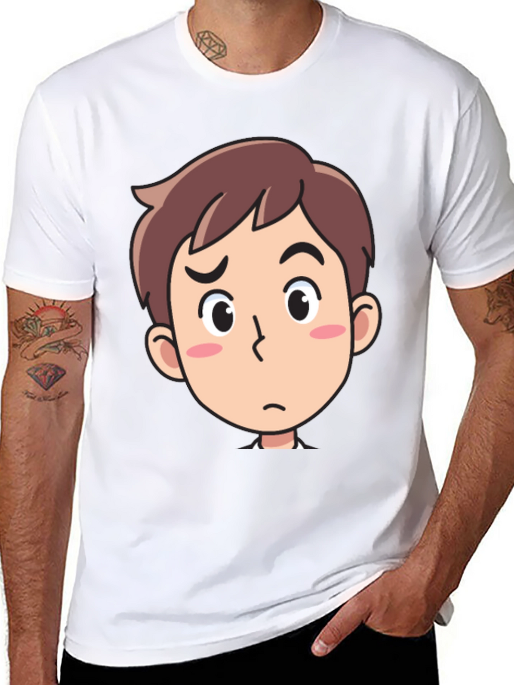 Cartoon Character Graphic Black T-Shirt