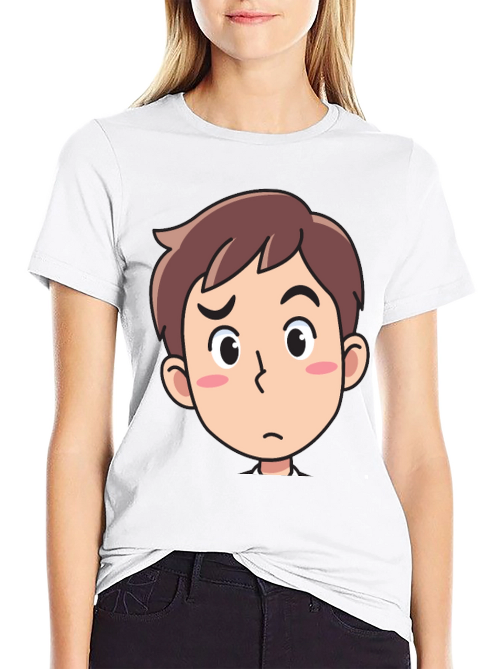 Cartoon Character Graphic Black T-Shirt