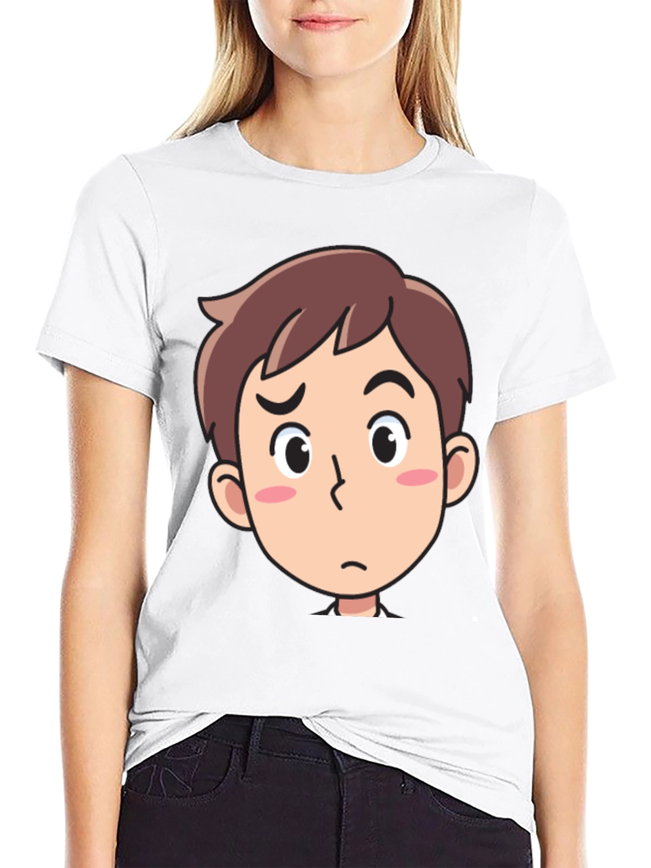 Cartoon Character Graphic Black T-Shirt