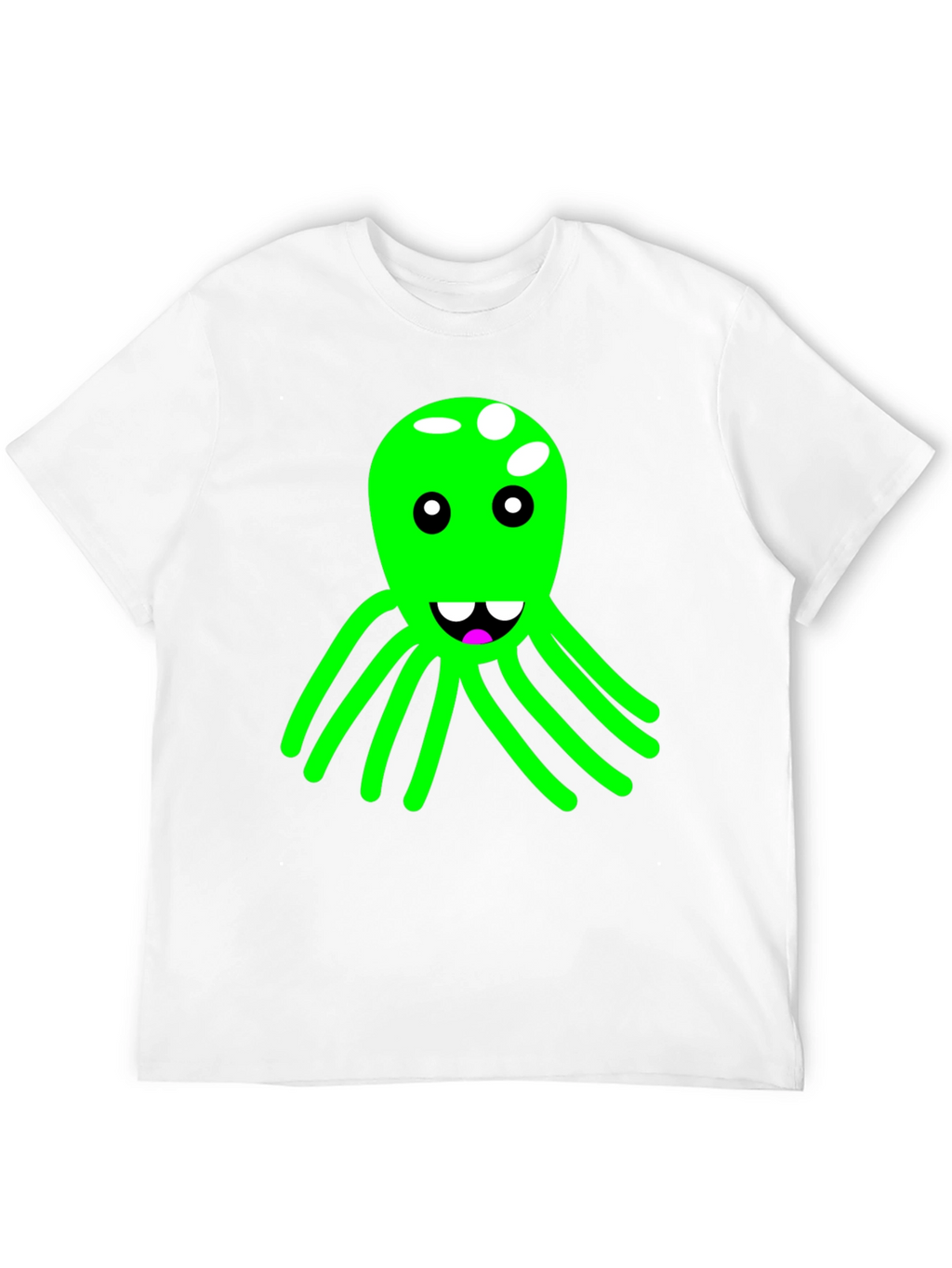 Funky Octopus Graphic Tee - Black Cotton Blend
