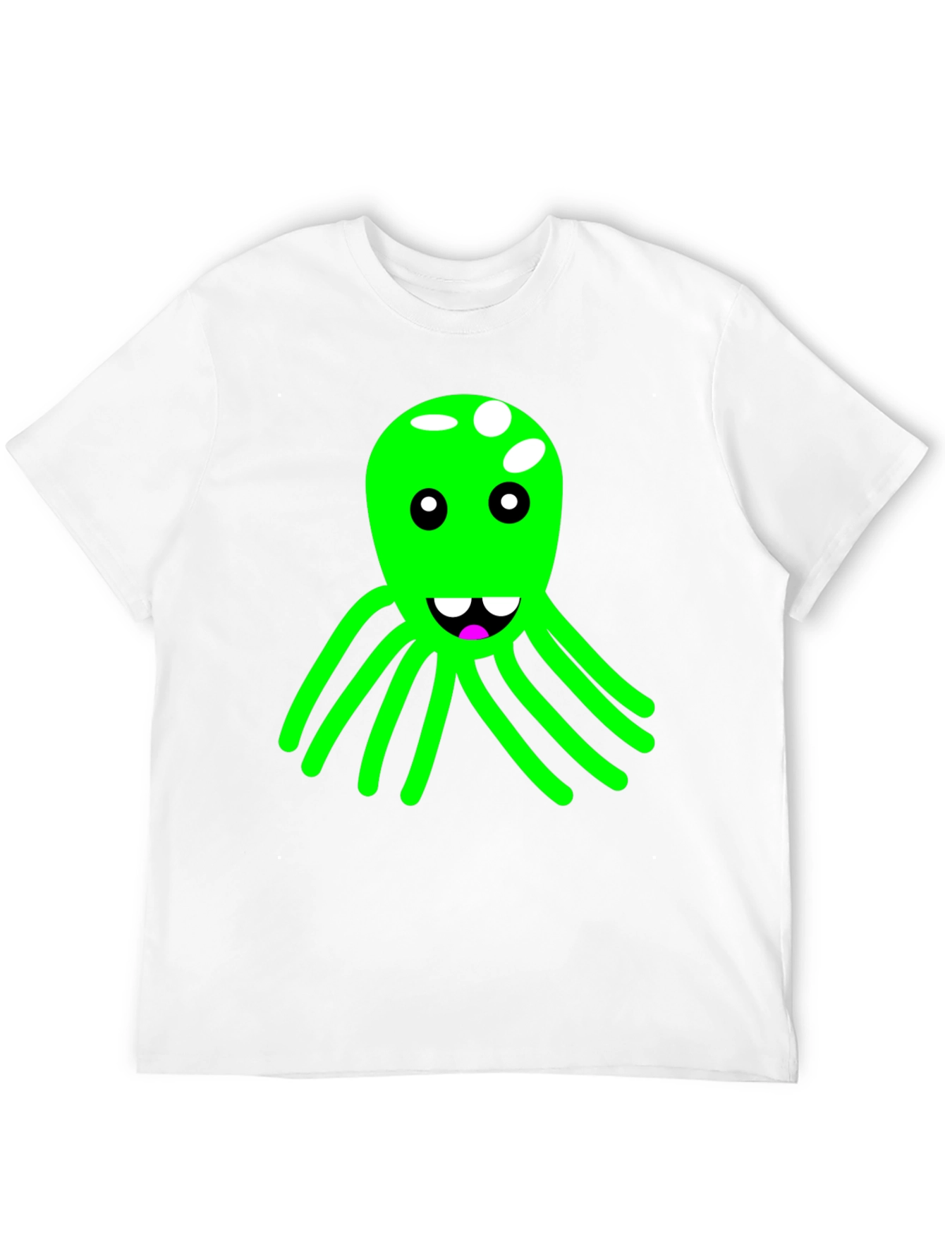 Funky Octopus Graphic Tee - Black Cotton Blend