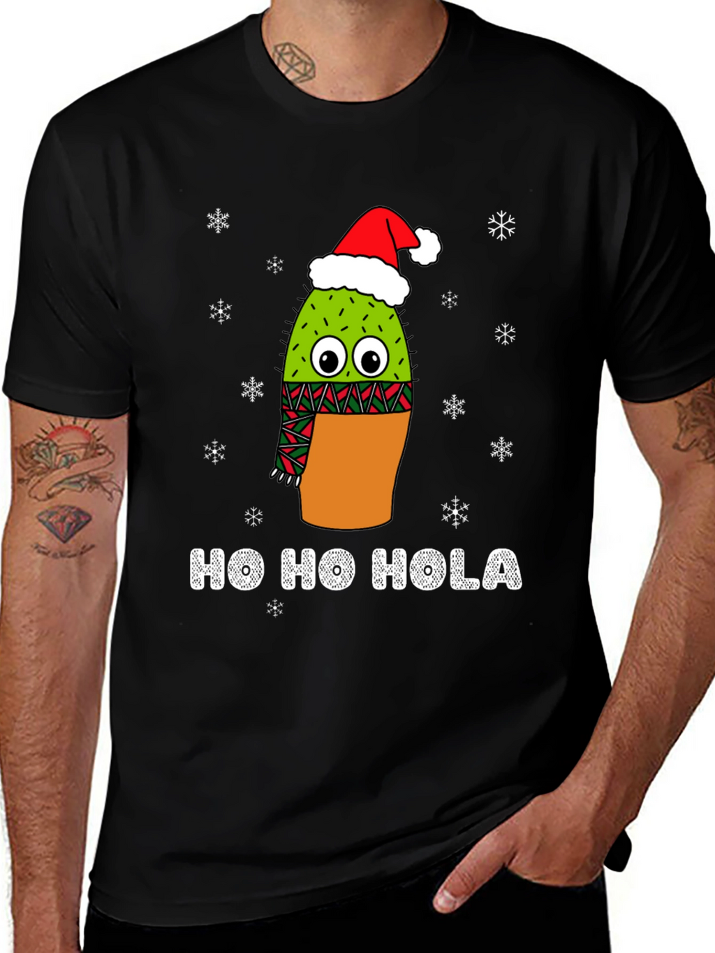 Ho Ho Hola Christmas Cactus T-Shirt