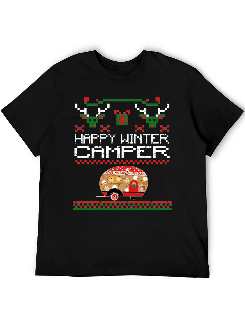 Happy Winter Camper Novelty Christmas T-Shirt