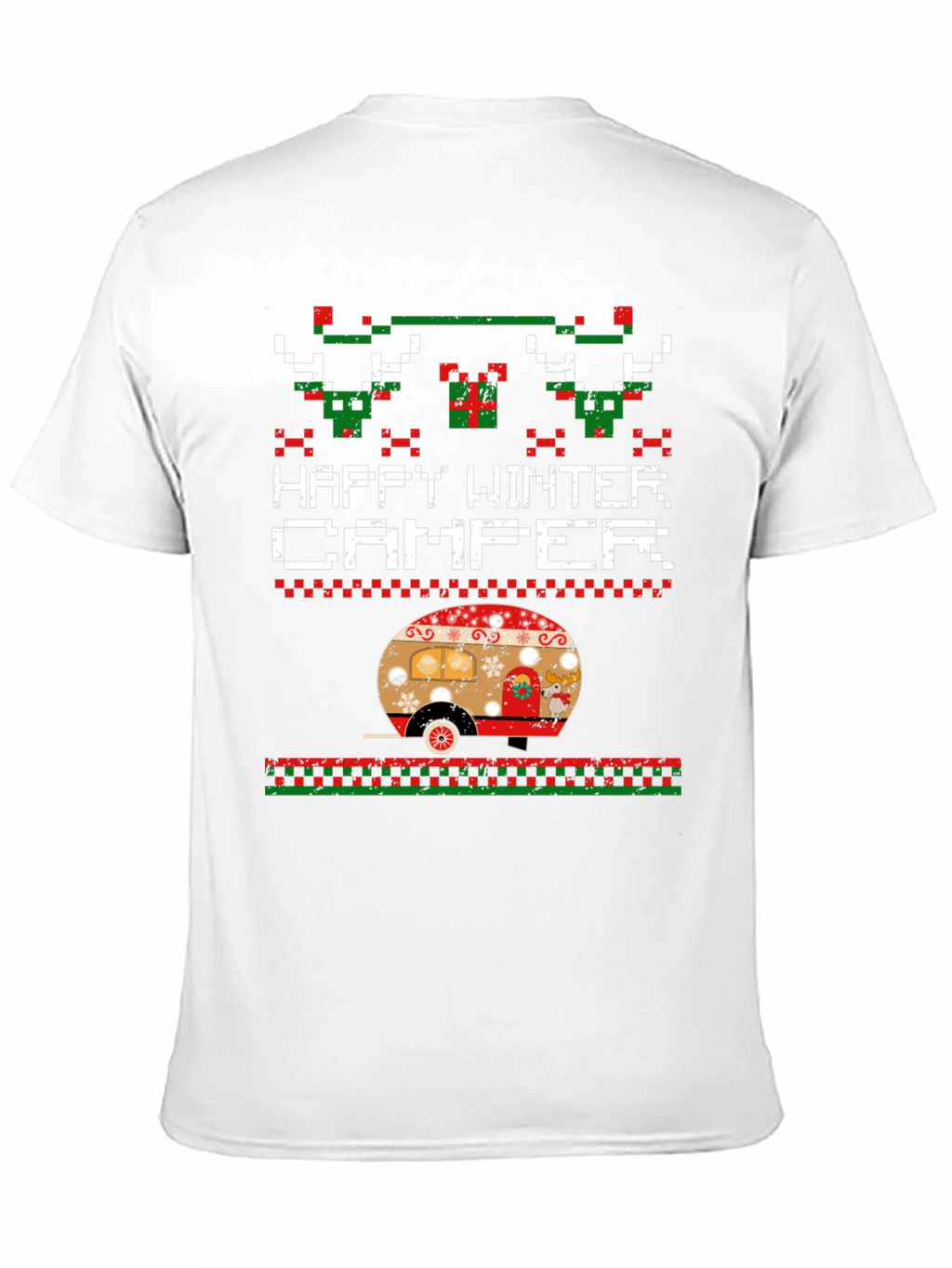 Happy Winter Camper Novelty Christmas T-Shirt