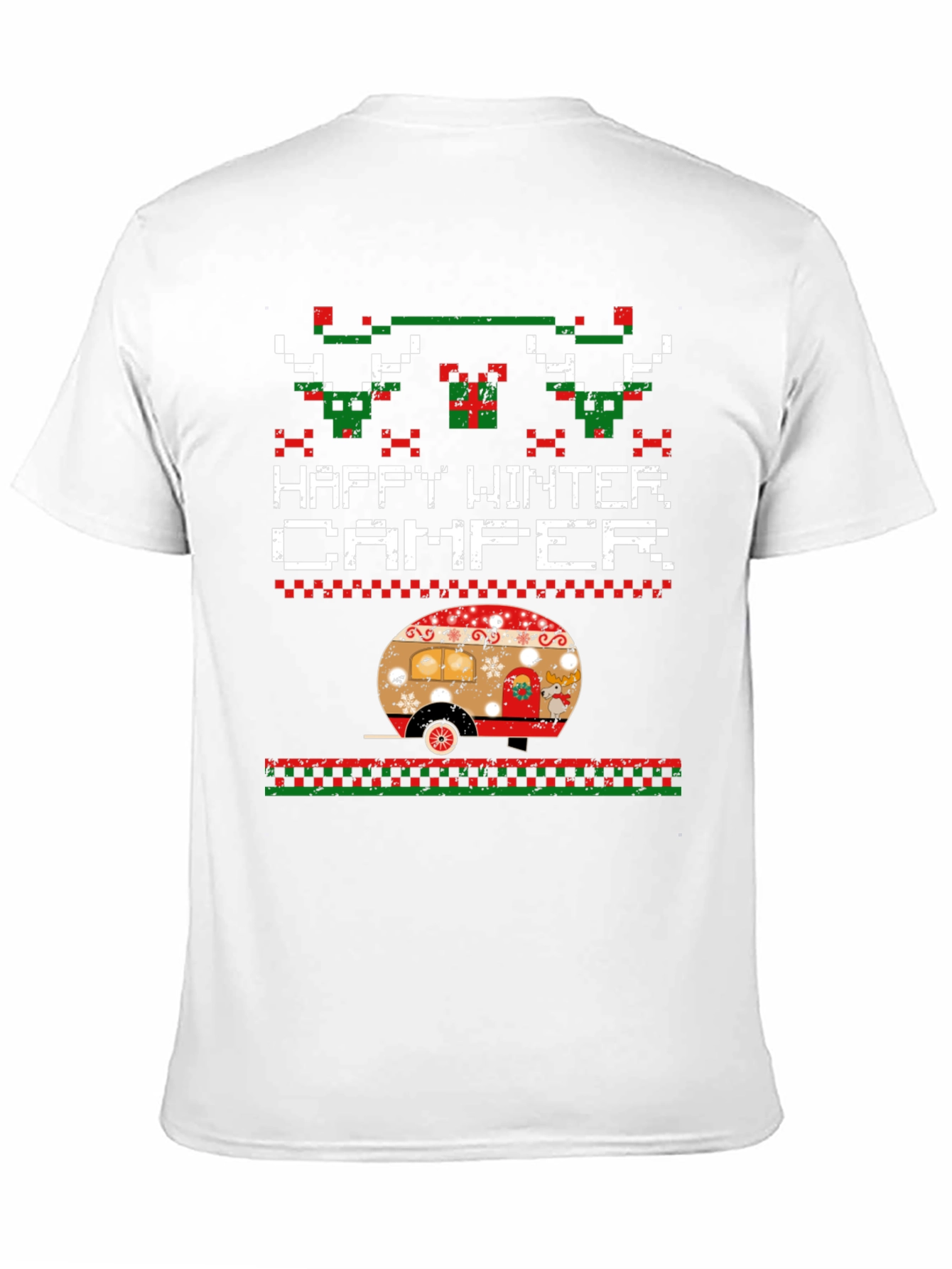 Happy Winter Camper Novelty Christmas T-Shirt