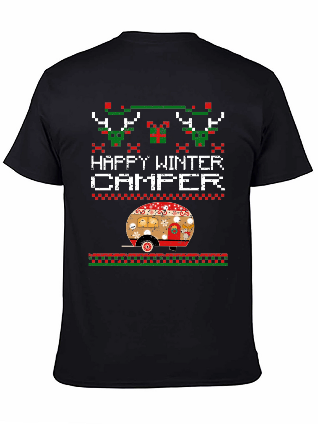 Happy Winter Camper Novelty Christmas T-Shirt