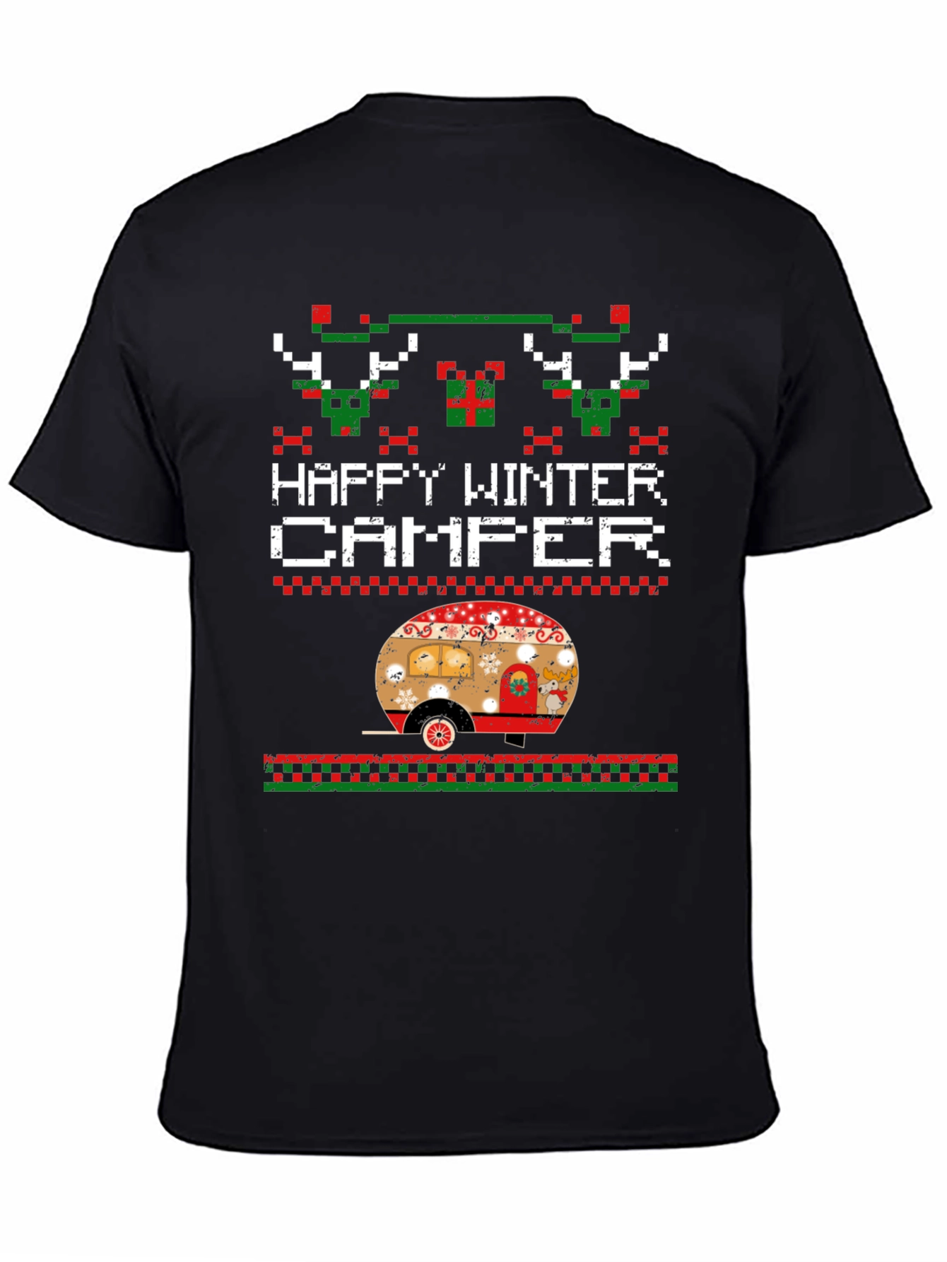 Happy Winter Camper Novelty Christmas T-Shirt