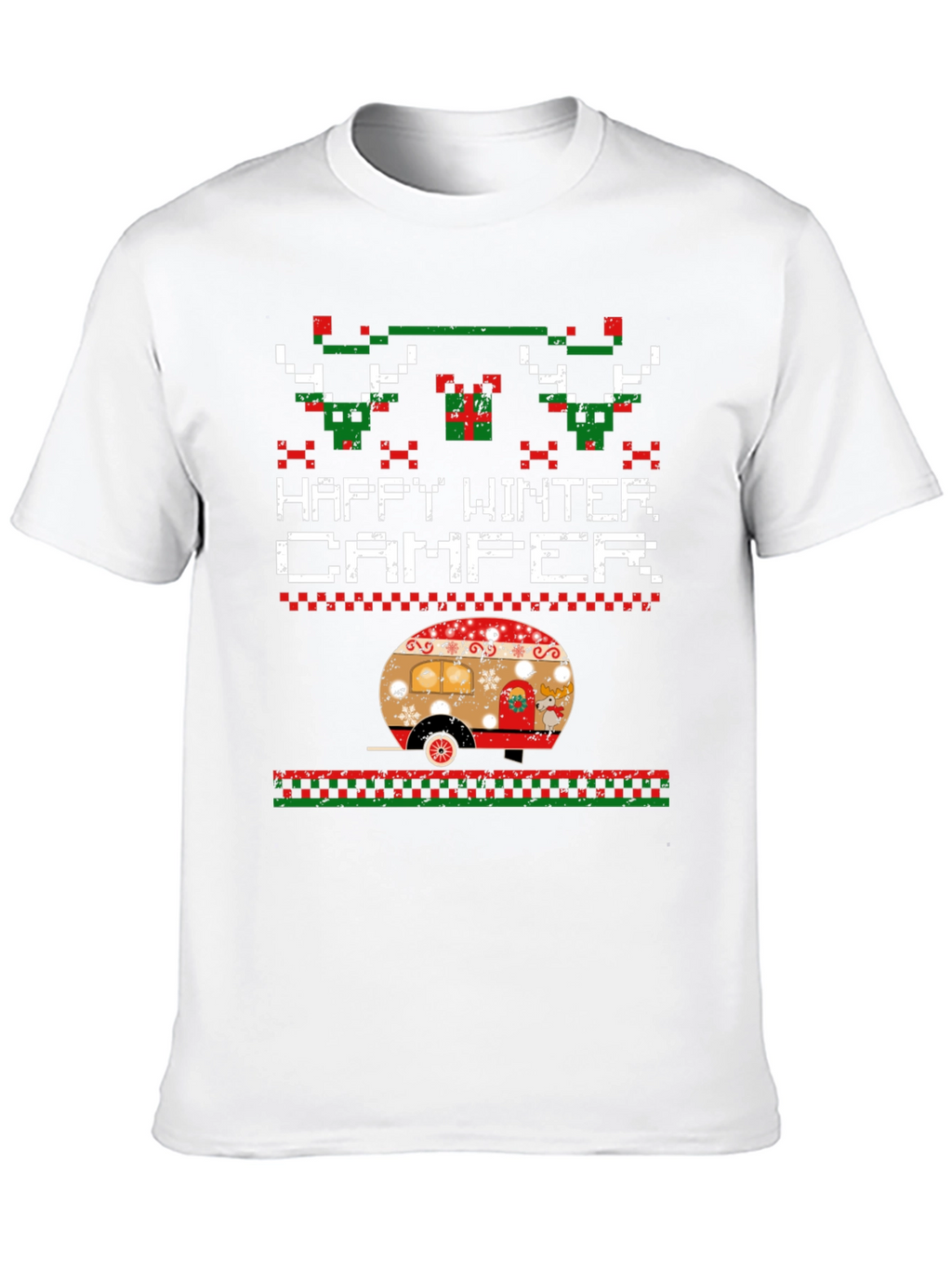 Happy Winter Camper Novelty Christmas T-Shirt