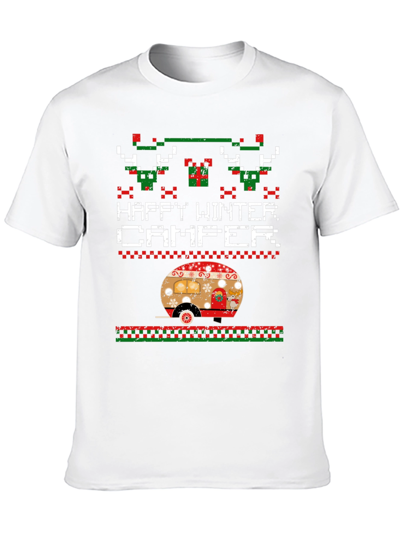 Happy Winter Camper Novelty Christmas T-Shirt