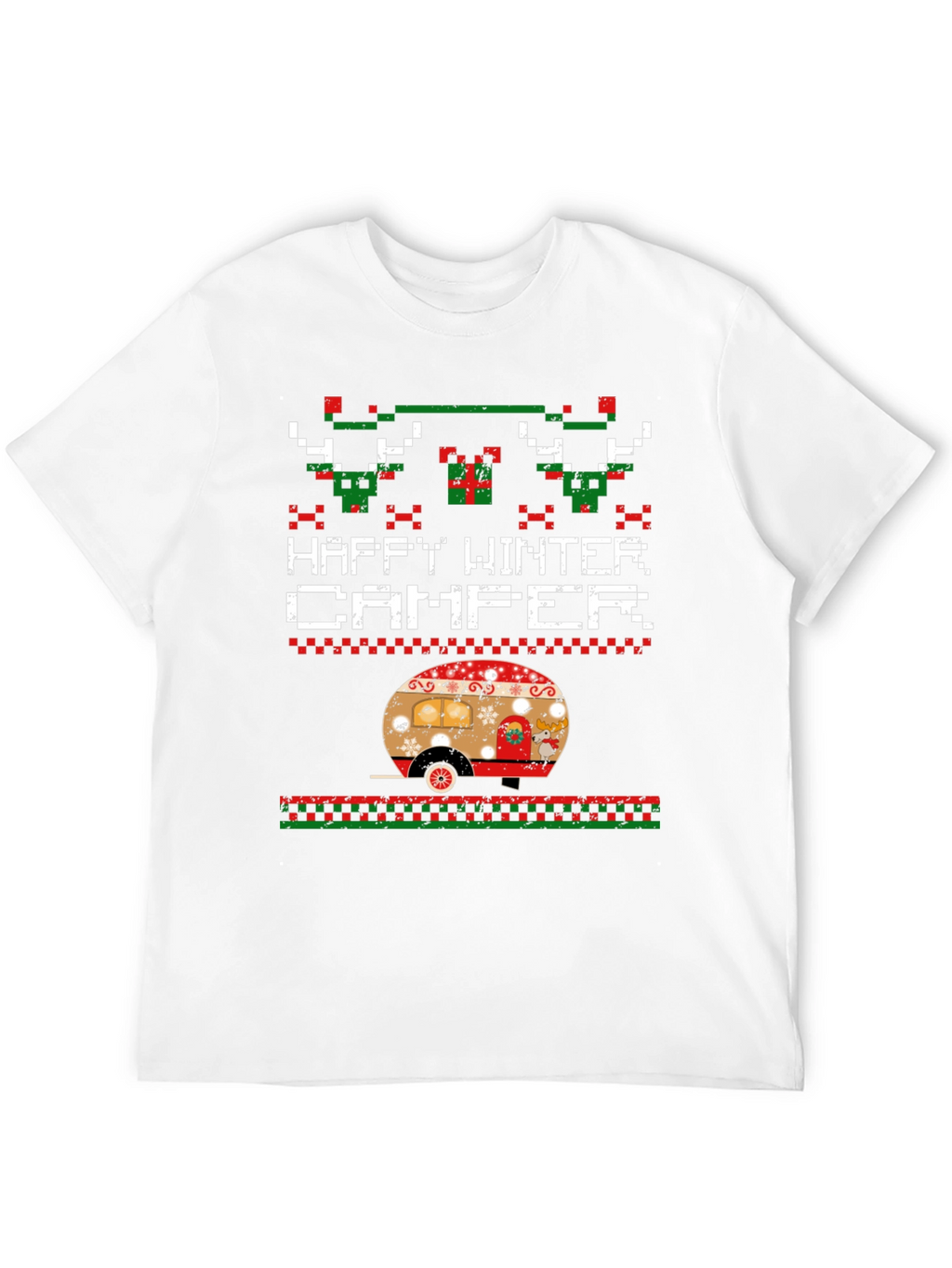 Happy Winter Camper Novelty Christmas T-Shirt