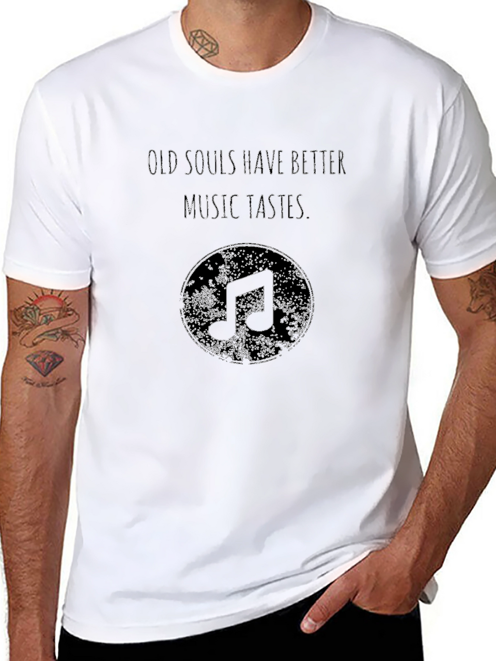 Old Souls Music Tastes Black Graphic Tee