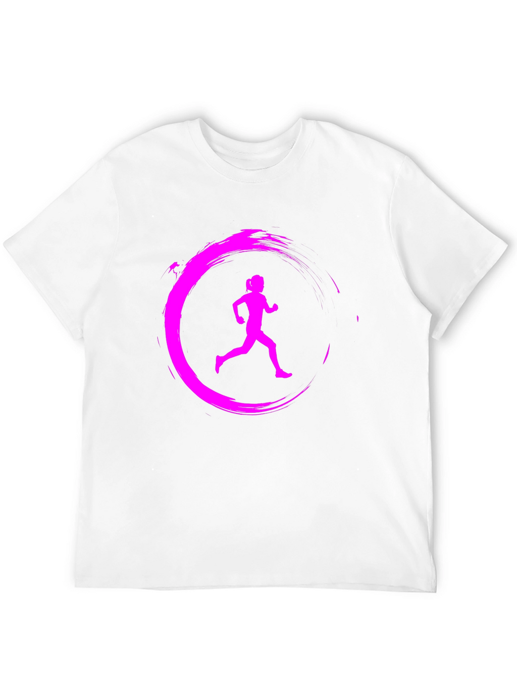 Running Girl Graphic Tee - Black Casual T-Shirt