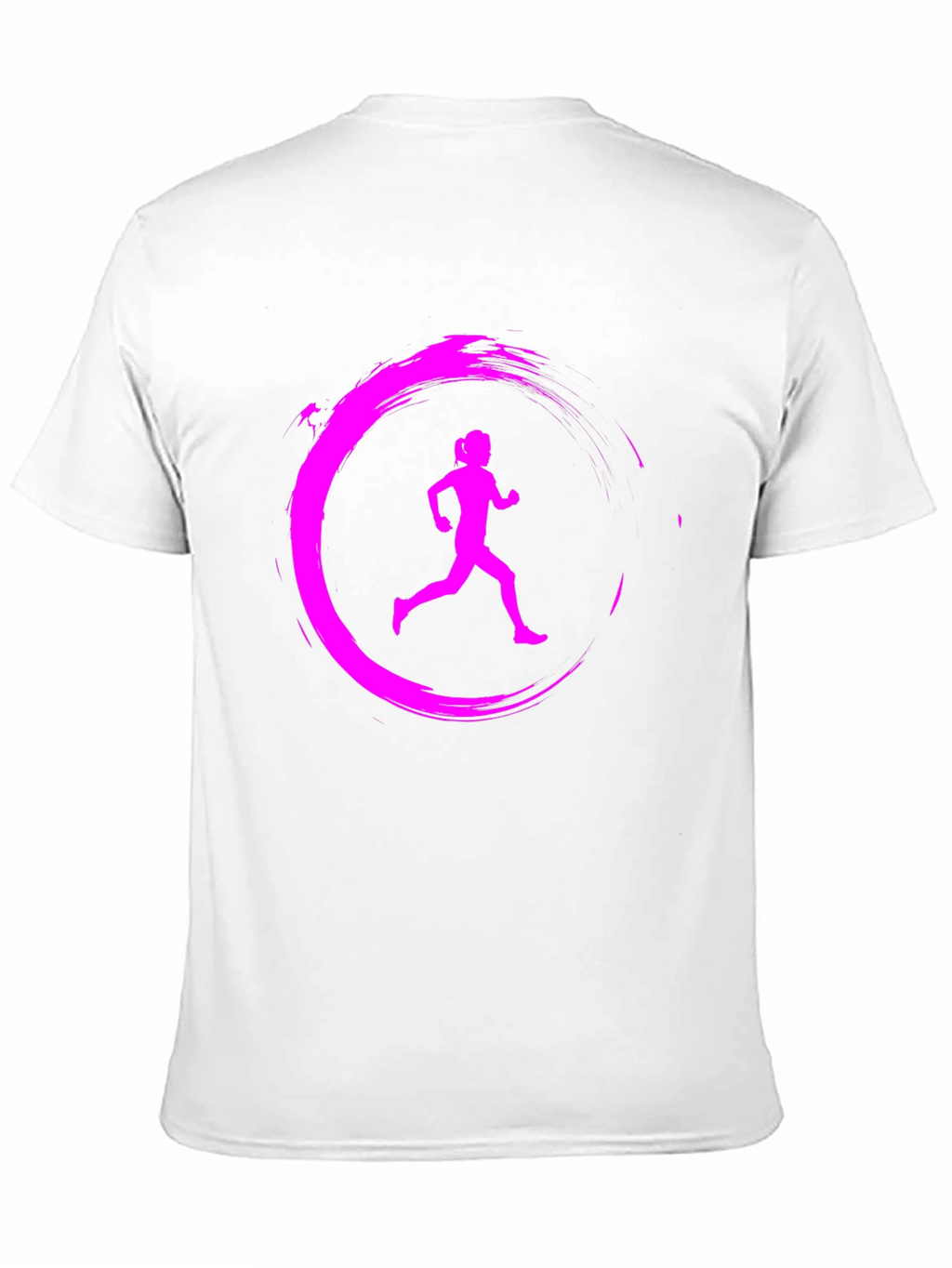 Running Girl Graphic Tee - Black Casual T-Shirt